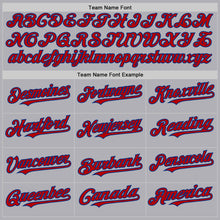 Load image into Gallery viewer, Custom Gray Red-Royal Mesh Authentic Throwback Baseball Jersey
