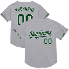 Загрузить изображение в средство просмотра галереи, Custom Gray Green-White Mesh Authentic Throwback Baseball Jersey
