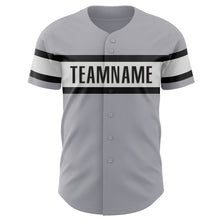 Загрузить изображение в средство просмотра галереи, Custom Gray Black-White Authentic Baseball Jersey
