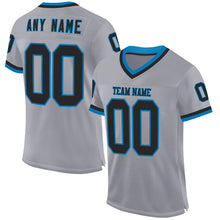 Charger l&#39;image dans la galerie, Custom Gray Black-Blue Mesh Authentic Throwback Football Jersey
