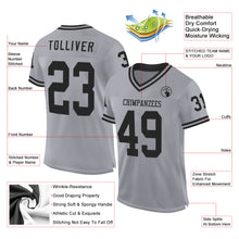 Charger l&#39;image dans la galerie, Custom Gray Black Mesh Authentic Throwback Football Jersey
