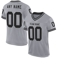 Charger l&#39;image dans la galerie, Custom Gray Black Mesh Authentic Throwback Football Jersey
