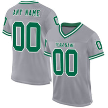 Charger l&#39;image dans la galerie, Custom Gray Kelly Green-White Mesh Authentic Throwback Football Jersey
