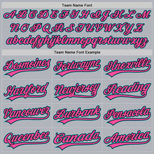 Load image into Gallery viewer, Custom Gray Teal Black-Pink Authentic Throwback Baseball Jersey
