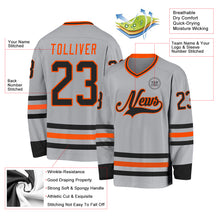 Charger l&#39;image dans la galerie, Custom Gray Black-Orange Hockey Jersey
