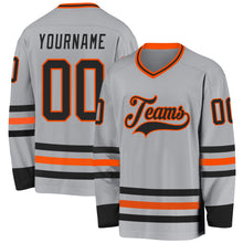 Charger l&#39;image dans la galerie, Custom Gray Black-Orange Hockey Jersey
