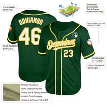 Charger l&#39;image dans la galerie, Custom Green White-Yellow Mesh Authentic Throwback Baseball Jersey
