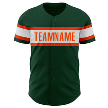 Загрузить изображение в средство просмотра галереи, Custom Green White-Orange Authentic Baseball Jersey
