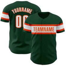 Загрузить изображение в средство просмотра галереи, Custom Green White-Orange Authentic Baseball Jersey
