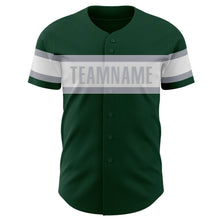 Load image into Gallery viewer, Custom Green White-Gray Authentic Baseball Jersey
