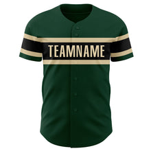 Load image into Gallery viewer, Custom Green Cream-Black Authentic Baseball Jersey
