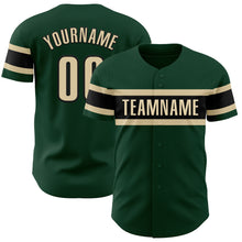 Laden Sie das Bild in den Galerie-Viewer, Custom Green Cream-Black Authentic Baseball Jersey
