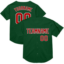 Charger l&#39;image dans la galerie, Custom Green Red-White Mesh Authentic Throwback Baseball Jersey
