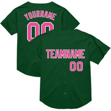 Charger l&#39;image dans la galerie, Custom Green Pink-White Mesh Authentic Throwback Baseball Jersey
