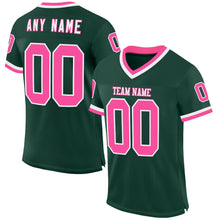 Charger l&#39;image dans la galerie, Custom Green Pink-White Mesh Authentic Throwback Football Jersey
