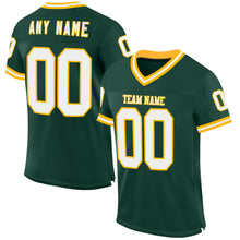 Charger l&#39;image dans la galerie, Custom Green White-Gold Mesh Authentic Throwback Football Jersey
