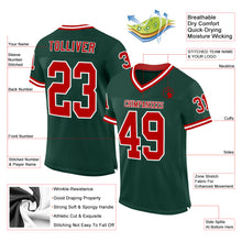 Laden Sie das Bild in den Galerie-Viewer, Custom Green Red-White Mesh Authentic Throwback Football Jersey
