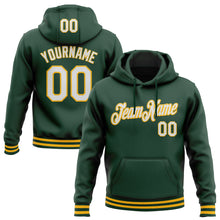 Загрузить изображение в средство просмотра галереи, Custom Stitched Green White-Gold Sports Pullover Sweatshirt Hoodie
