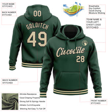 Загрузить изображение в средство просмотра галереи, Custom Stitched Green Cream-Black Sports Pullover Sweatshirt Hoodie
