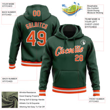 Загрузить изображение в средство просмотра галереи, Custom Stitched Green Orange-White Sports Pullover Sweatshirt Hoodie
