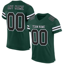 Charger l&#39;image dans la galerie, Custom Green Black-White Mesh Authentic Football Jersey
