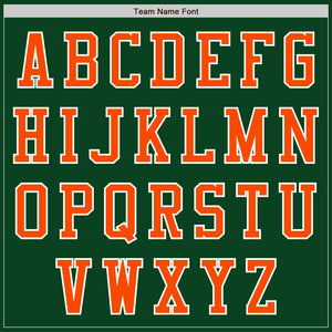 Custom Green Orange-White Authentic Baseball Jersey