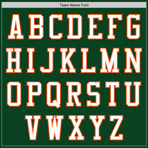 Custom Green White-Orange Authentic Baseball Jersey