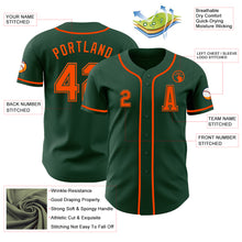 Charger l&#39;image dans la galerie, Custom Green Orange Authentic Baseball Jersey
