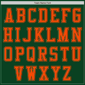 Custom Green Orange Authentic Baseball Jersey