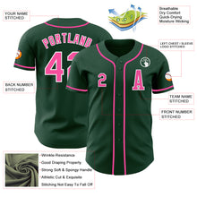 Charger l&#39;image dans la galerie, Custom Green Pink-White Authentic Baseball Jersey
