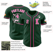 Charger l&#39;image dans la galerie, Custom Green Pink-White Authentic Baseball Jersey
