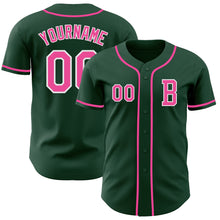 Charger l&#39;image dans la galerie, Custom Green Pink-White Authentic Baseball Jersey
