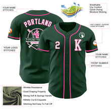 Загрузить изображение в средство просмотра галереи, Custom Green White-Pink Authentic Baseball Jersey
