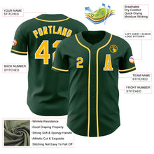 Laden Sie das Bild in den Galerie-Viewer, Custom Green Gold-White Authentic Baseball Jersey
