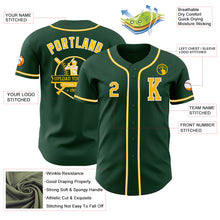 Laden Sie das Bild in den Galerie-Viewer, Custom Green Gold-White Authentic Baseball Jersey
