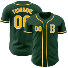 Laden Sie das Bild in den Galerie-Viewer, Custom Green Gold-White Authentic Baseball Jersey
