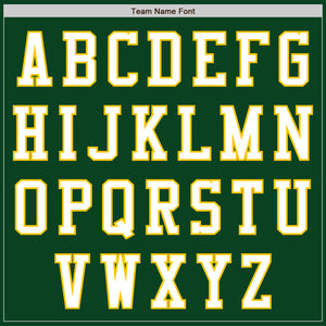 Custom Green White-Yellow Authentic Baseball Jersey