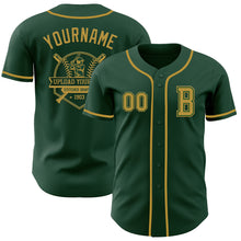 Загрузить изображение в средство просмотра галереи, Custom Green Old Gold Authentic Baseball Jersey
