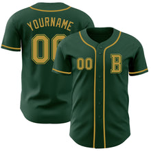 Загрузить изображение в средство просмотра галереи, Custom Green Old Gold Authentic Baseball Jersey
