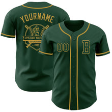 Загрузить изображение в средство просмотра галереи, Custom Green Old Gold Authentic Baseball Jersey
