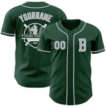 Загрузить изображение в средство просмотра галереи, Custom Green Gray-White Authentic Baseball Jersey
