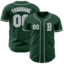 Загрузить изображение в средство просмотра галереи, Custom Green Gray-White Authentic Baseball Jersey
