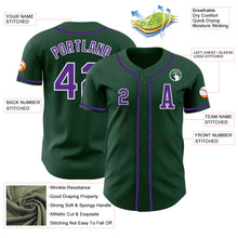 Загрузить изображение в средство просмотра галереи, Custom Green Purple-White Authentic Baseball Jersey
