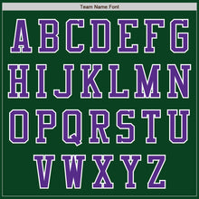 Загрузить изображение в средство просмотра галереи, Custom Green Purple-White Authentic Baseball Jersey
