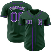 Загрузить изображение в средство просмотра галереи, Custom Green Purple-White Authentic Baseball Jersey
