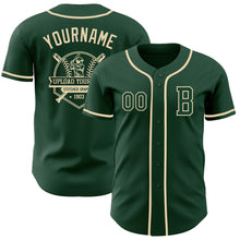 Загрузить изображение в средство просмотра галереи, Custom Green Cream Authentic Baseball Jersey
