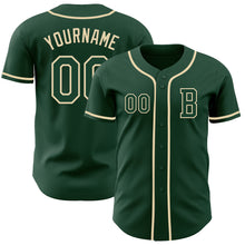 Загрузить изображение в средство просмотра галереи, Custom Green Cream Authentic Baseball Jersey
