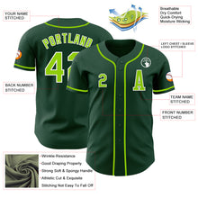 Laden Sie das Bild in den Galerie-Viewer, Custom Green Neon Green-White Authentic Baseball Jersey
