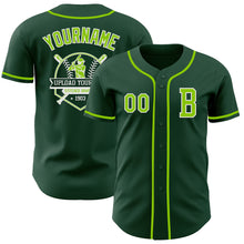 Laden Sie das Bild in den Galerie-Viewer, Custom Green Neon Green-White Authentic Baseball Jersey
