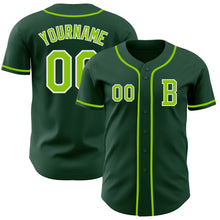 Laden Sie das Bild in den Galerie-Viewer, Custom Green Neon Green-White Authentic Baseball Jersey
